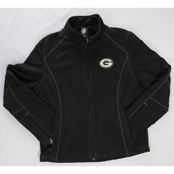 Green Bay Packers Women’s NFL Team Apparel Softshell Jacket Medium Black - Picture 11 of 13